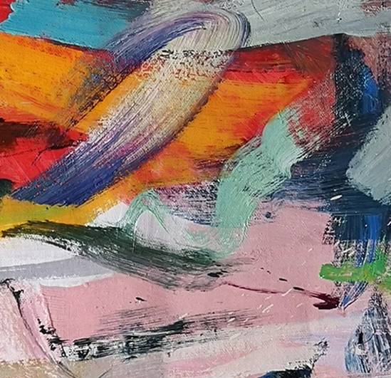 Contemporary Original Red Living Abstract Canvas Wall Art 3P5HK